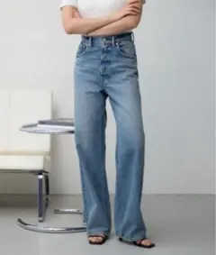 AZUL DENIM ハイウエストワイドデニム