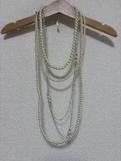 パール風ネックレス✖️4