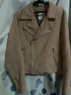 earth music&ecology スエードライダースジャケット ピンク S