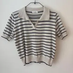 A.Y studio ボーダー ポロシャツ 半袖