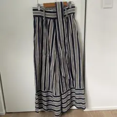 Aga ストライプ柄 ワイドパンツ