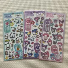 平成はっぴーフォン　サンリオ キャラクターシール 3枚セット
