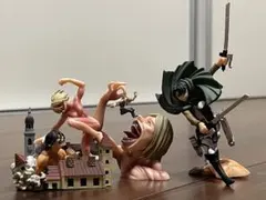 海洋堂 カプセルQ 進撃の巨人 トレーディングフィギュア 3種