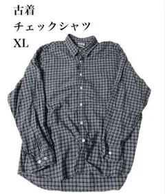 古着 チェックシャツ XL
