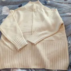 choco raffine リブ編みハイネックニット