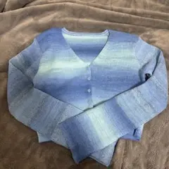 EMODA サマーニット　カーディガン　青のサムネイル
