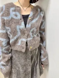 Kastane グラフィティニットカーディガン