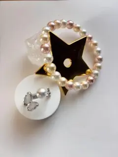 【新品】パールセット　ブレスレット&リング　入卒園式にも