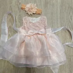 ベビー　ドレス　ピンク　3ヶ月