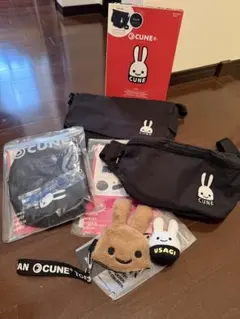 CUNE キューン メッセンジャーバッウエストポーチ マスコット まとめ売り