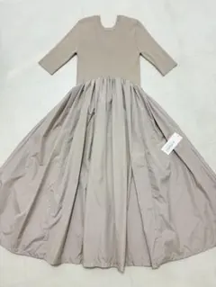 emmi ニットドッキングワンピース/ベージュ/サイズ0