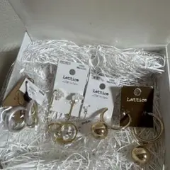 Lattice DHOLIC ゴールドピアス 4ペアセット追加1ペア