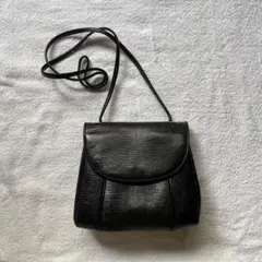 正規品 イヴサンローラン ブラックショルダーバッグ 日本製 トカゲ 黒