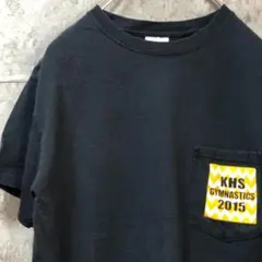 KHS ワンポイント ボックスロゴ 胸ポケ シンプル Tシャツ