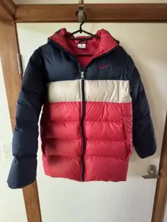 Nike フード付きダウンジャケット ネイビー/レッド
