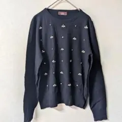 【LAILA】ニット セーター オフィス 通勤 ビジュー セーター