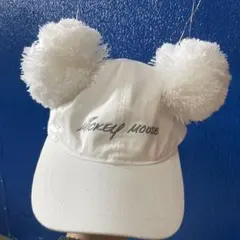 ミッキーマウス ポンポン付きキャップ