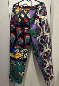 アフリカンバティック サルエルパンツとワイヤーターバン - メルカリ