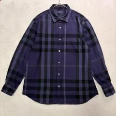 バーバリー ロンドン シャツ L メガチェック 長袖 メンズ