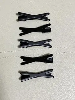 ヘアクリップ ブラック 5本セット