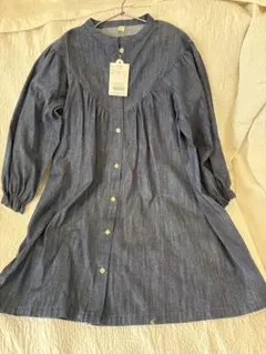 新品タグ付き　キッズデニムワンピース　綿100%