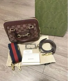 【美品】GUCCI グッチ ホースビット 1955 ミニ トップハンドルバッグ