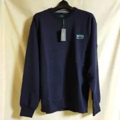 カトちゃん様 新品 HUGO BOSS コットンスウェットトレーナー ネイビー