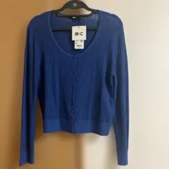 UNIQLO :C 青 長袖カーディガン Mサイズ