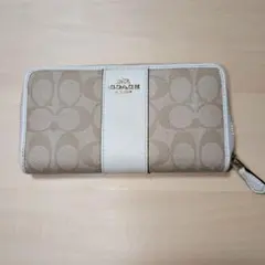 COACH 長財布 ベージュ ホワイト