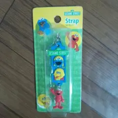 セサミストリート エルモ ビッグバード クッキーモンスターのストラップ