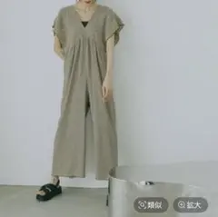 完売品　グローバルワーク　シャーリングサロペット　Lのサムネイル
