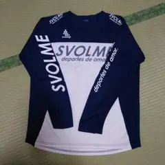 SVOLME 長袖シャツ ネイビー・ホワイト
