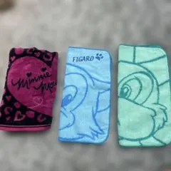 ディズニーキャラクタータオルセット　フェイスタオル&ハンカチ