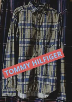 美品　TOMMY HILFIGER 長袖シャツ サイズ48 XL チェック柄