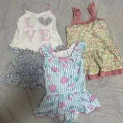女の子 水着 110 3点セット
