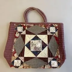 パッチワークトートバッグ 大きめ
