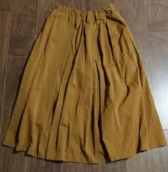 秋冬 ロングスカート ベージュ系 フリーサイズ