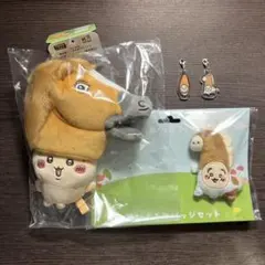 ちいかわ 馬を被ったうさぎマスコット ぬいぐるみバッジ アクリルチャーム