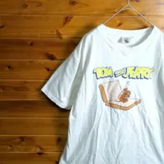 TOM and JERRY　トムとジェリー　半袖Tシャツ　カジュアル　白　M