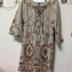 最終お値下げ　グレースクラス　総刺繍　ウールワンピース