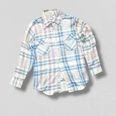 ▪️70s LEVI’S リーバイス ビンテージ シャツ 水色 チェック 格子柄