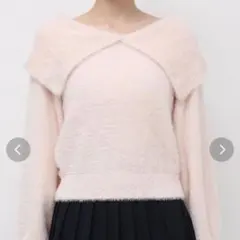 2WAYミニシャギーオフショルニット　ダズリン　dazzlin ピンク