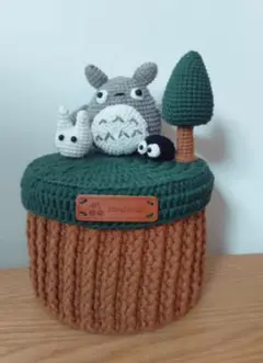 手編みのトトロ収納ボックス