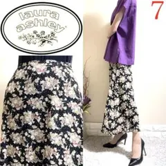 希少！美品！ヴィンテージ ローラアシュレイ フローラルスカート　7S花柄ロングのサムネイル