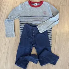 Petit Bateau ストライプ長袖パジャマセット 8ans/126cm