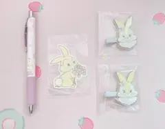 ディズニー × mikko ミス・バニー ボールペン、ステッカー、ヘアクリップ