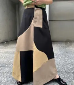【Ameri/美品/完売品】MIXTURE SWICH FLARE SKIRTのサムネイル