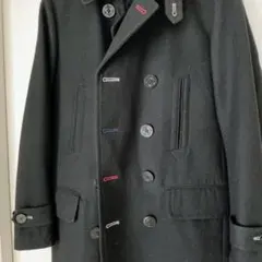 ◾️BEAMS LIGHTの　ウール混　Pコート黒です