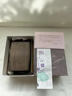 会津桐 茶筒 天然木