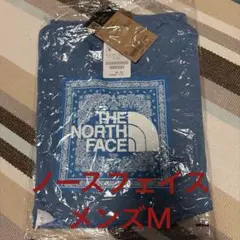 新品　THE NORTH FACE バンダナ柄 Tシャツ Ｍサイズ ブルー